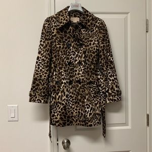 MICHAEL Michael Kors Leopard Trench Coat